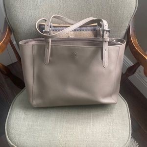 Tory Burch gray hand bag